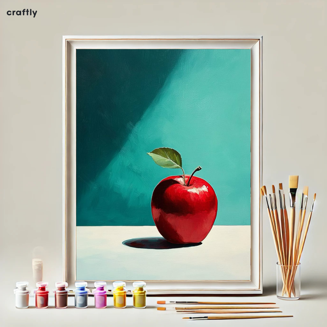 Paint by Numbers – Red Apple in Light and Shadow