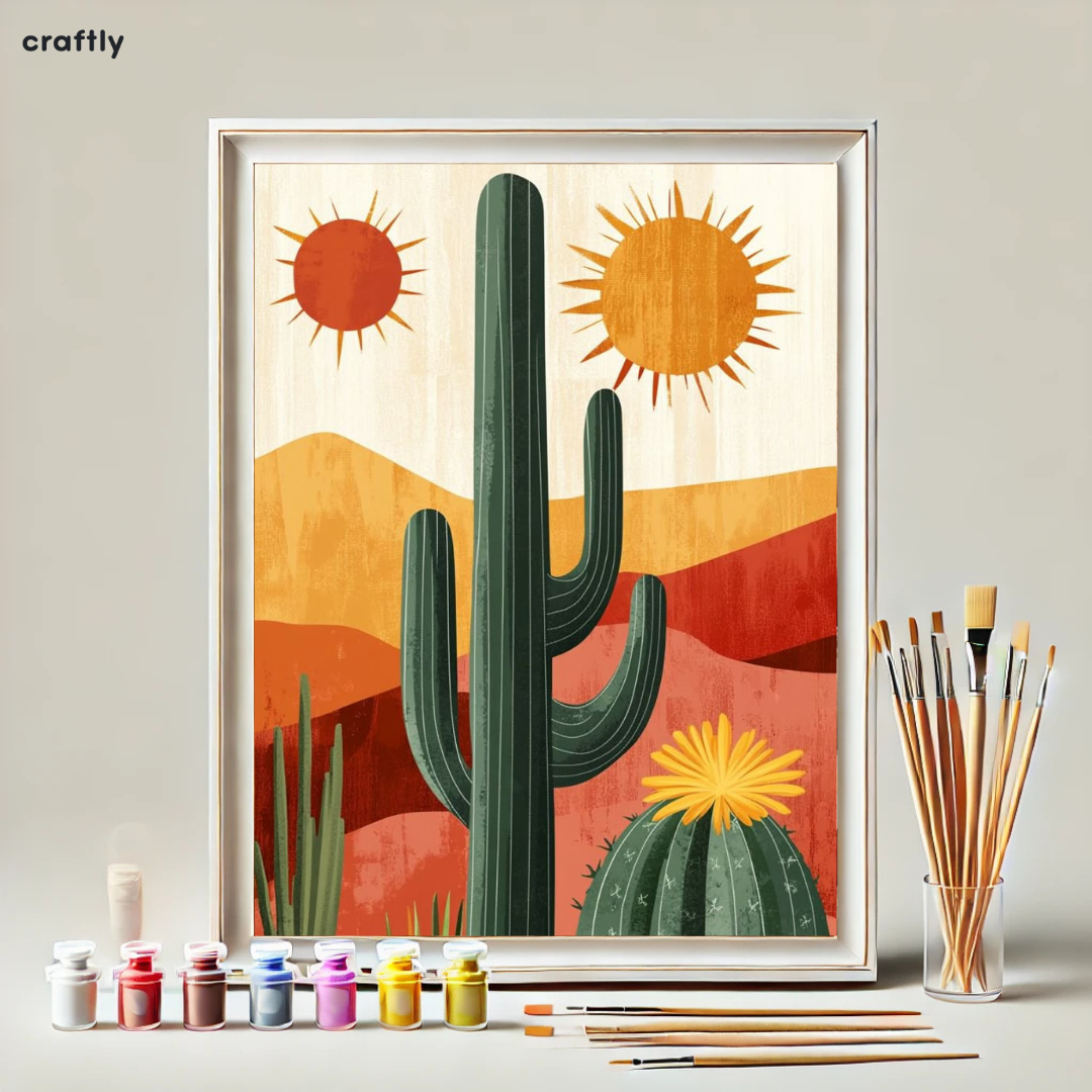Paint by Numbers – Desert Cacti