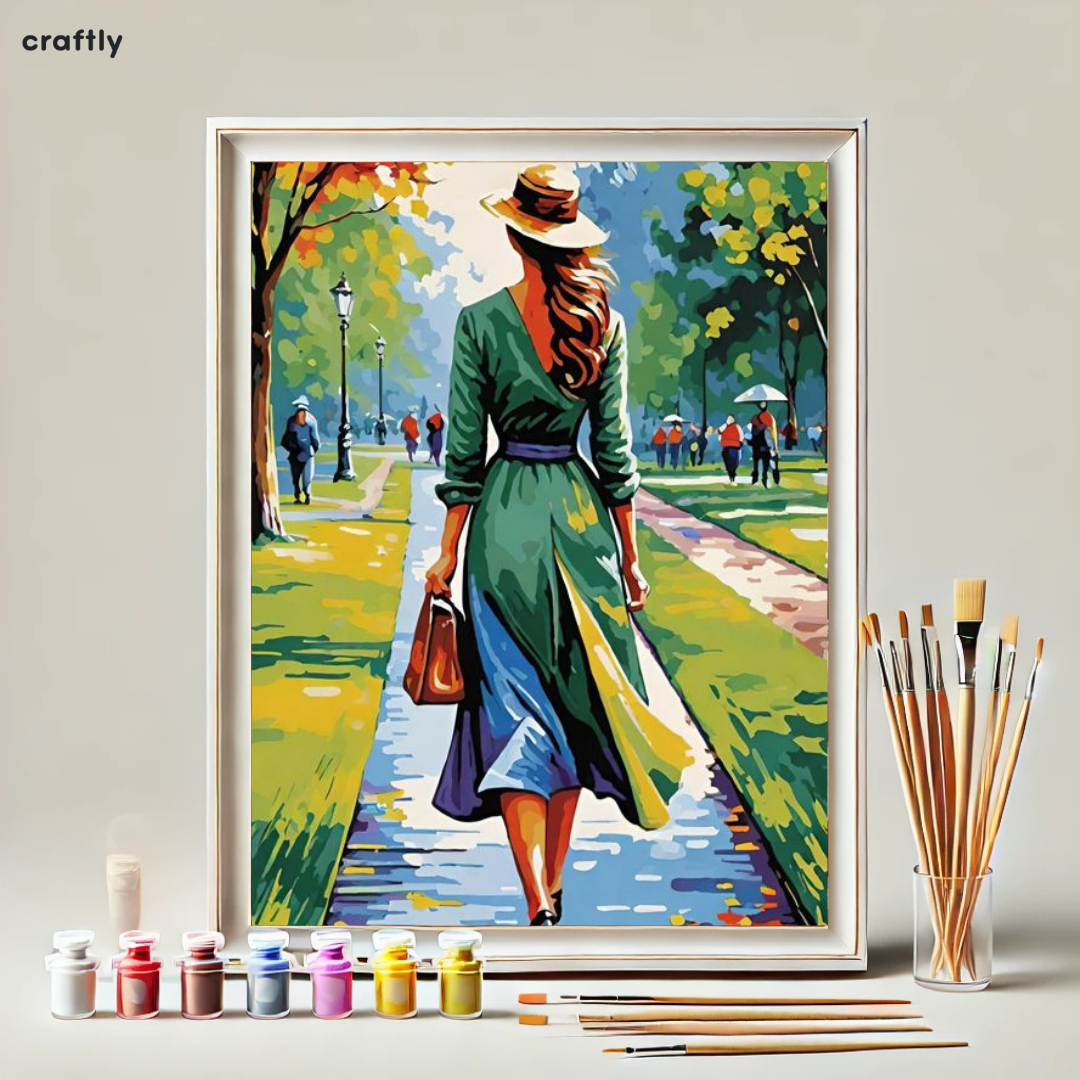 Paint by Numbers – Woman Walking in the Park