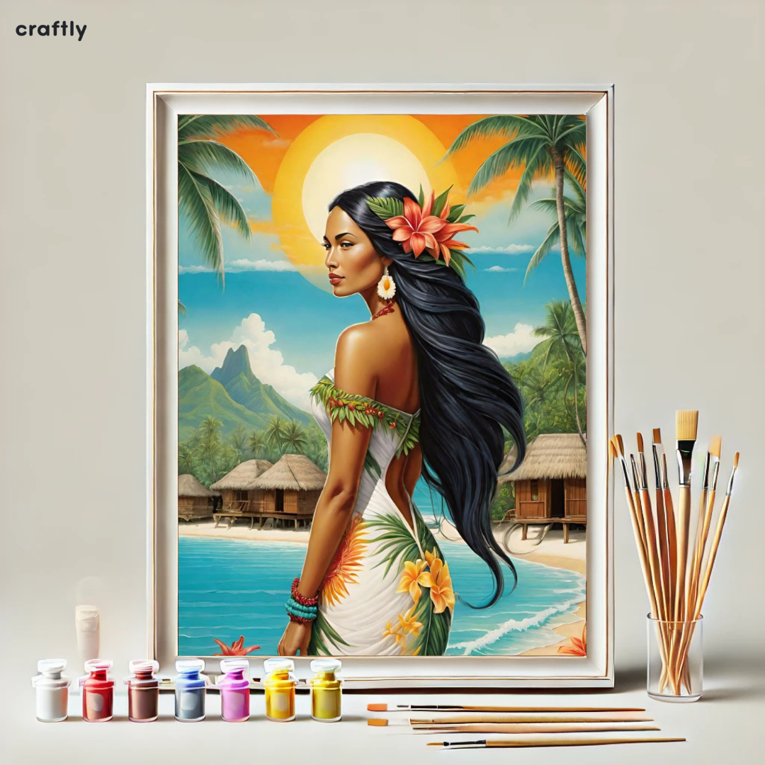 Paint by Numbers – Tropical Woman on the Beach