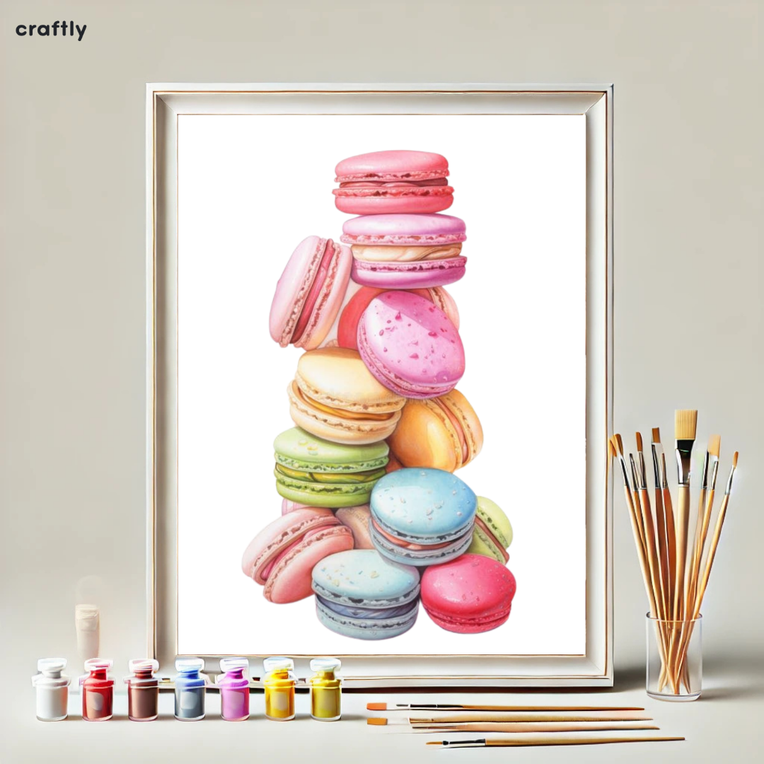 Paint by Numbers – Colourful Macaron Tower