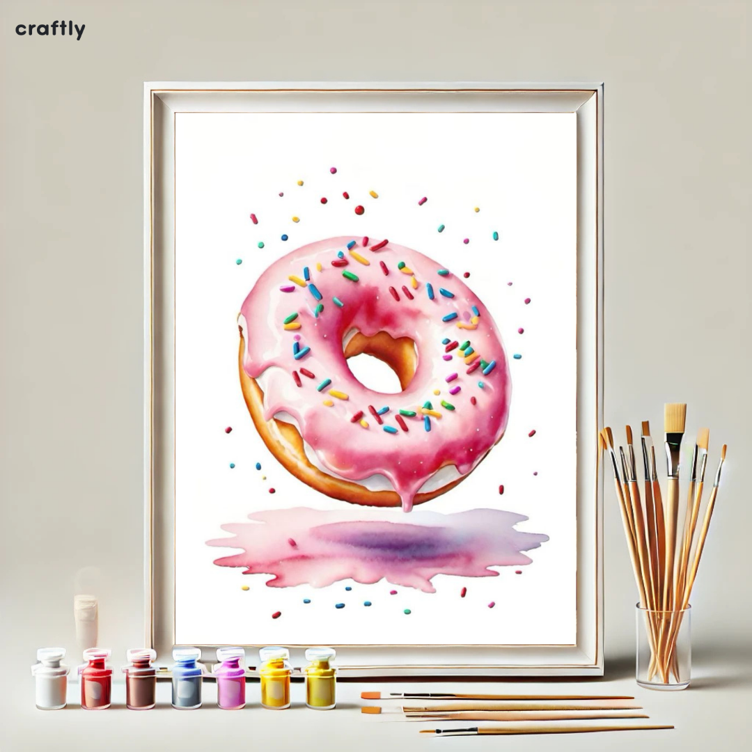 Paint by Numbers – Pink Donut with Sprinkles