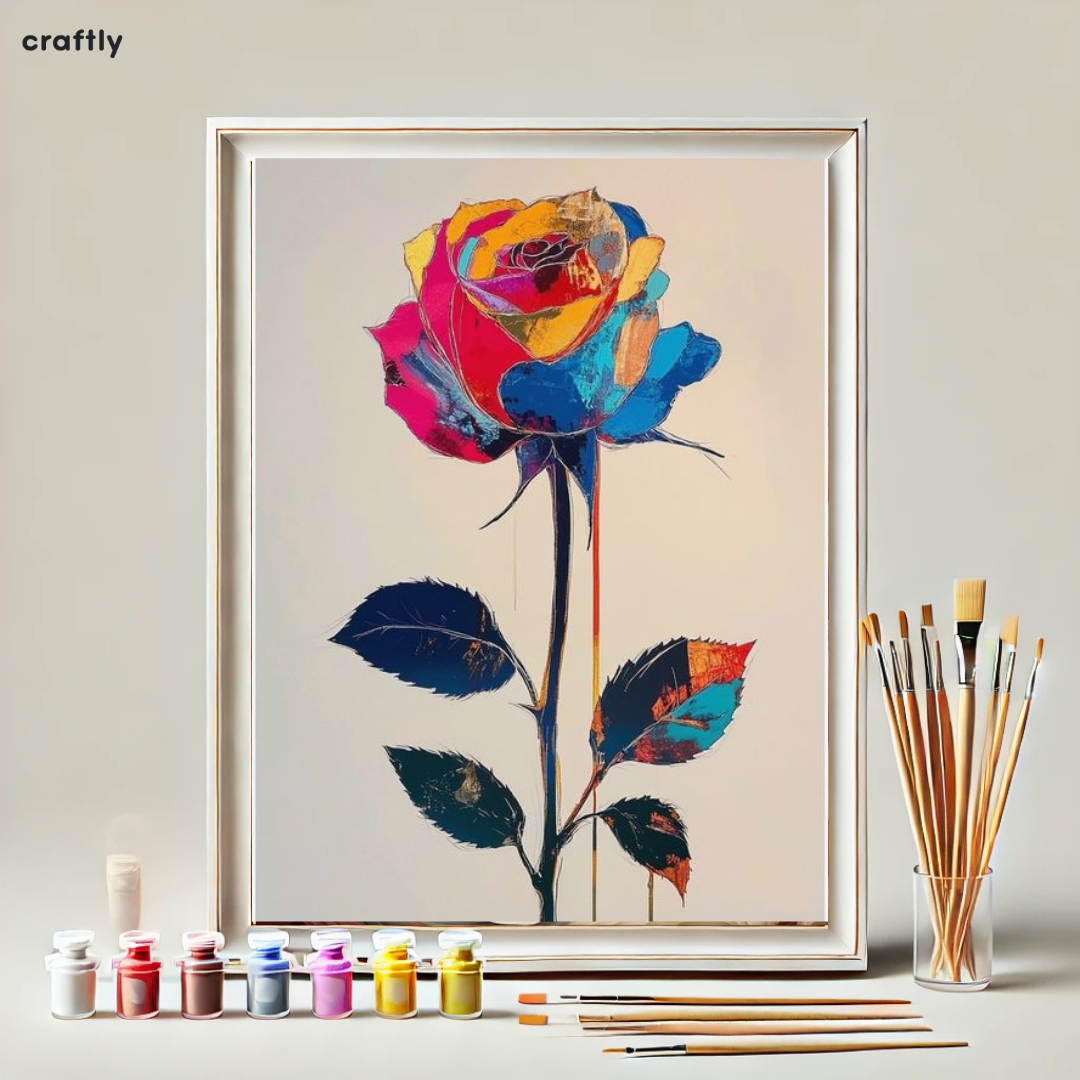 Paint by Numbers – Colourful Rose