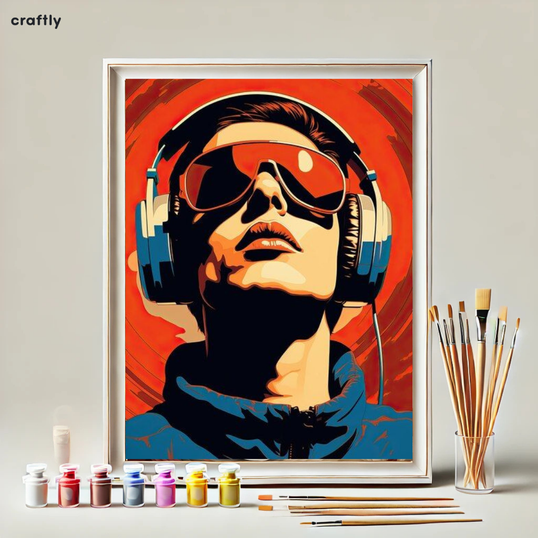 Paint by Numbers – Portrait of Man with Headphones