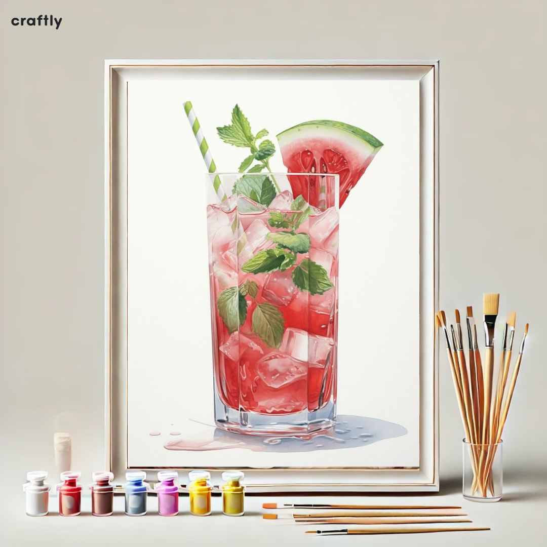 Paint by Numbers – Watermelon Mint Cocktail
