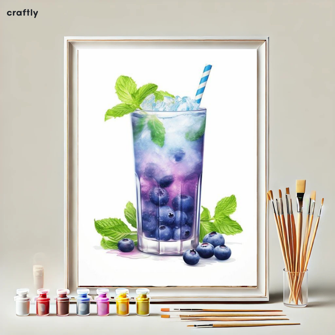 Paint by Numbers – Blueberry Mint Cocktail