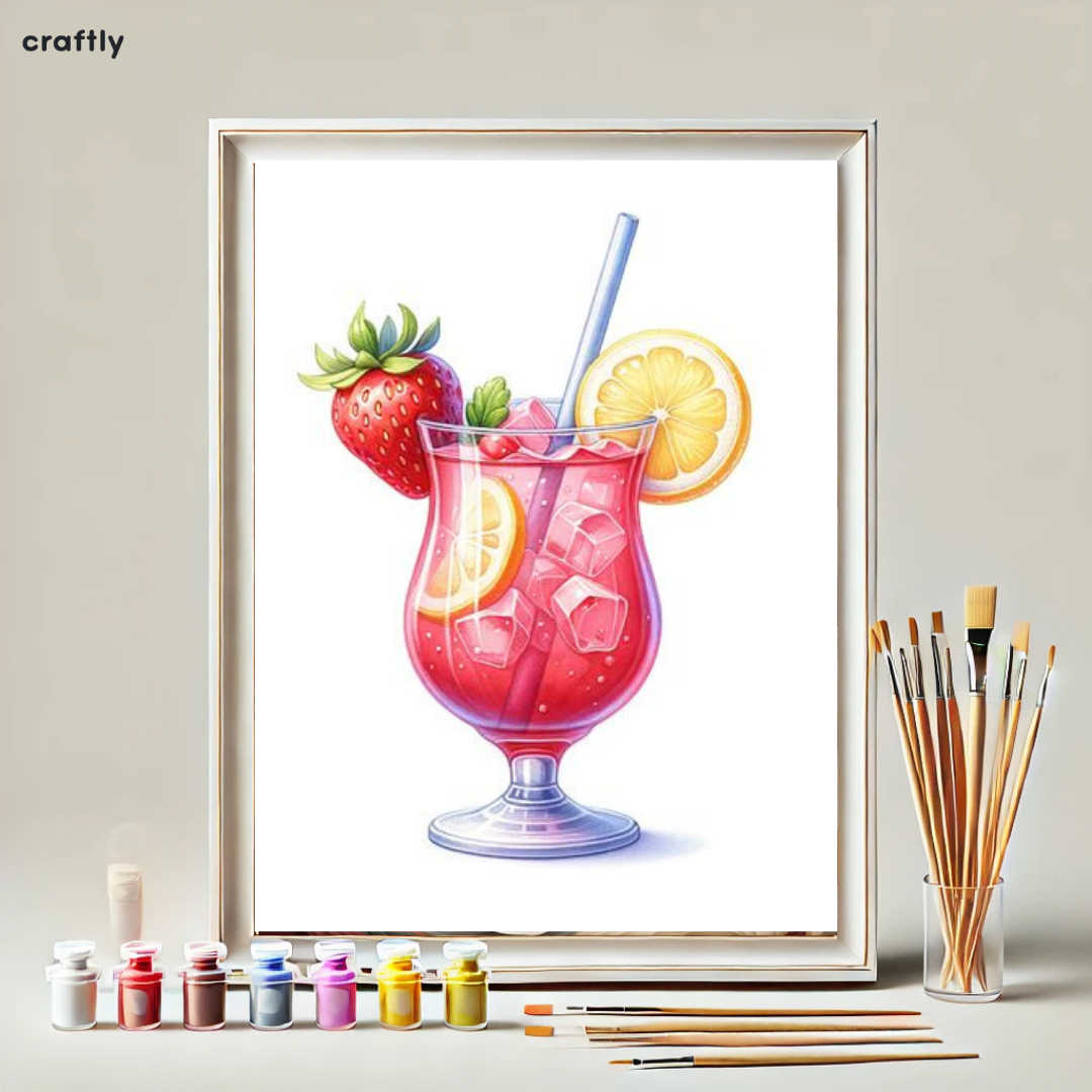 Paint by Numbers – Strawberry Cocktail