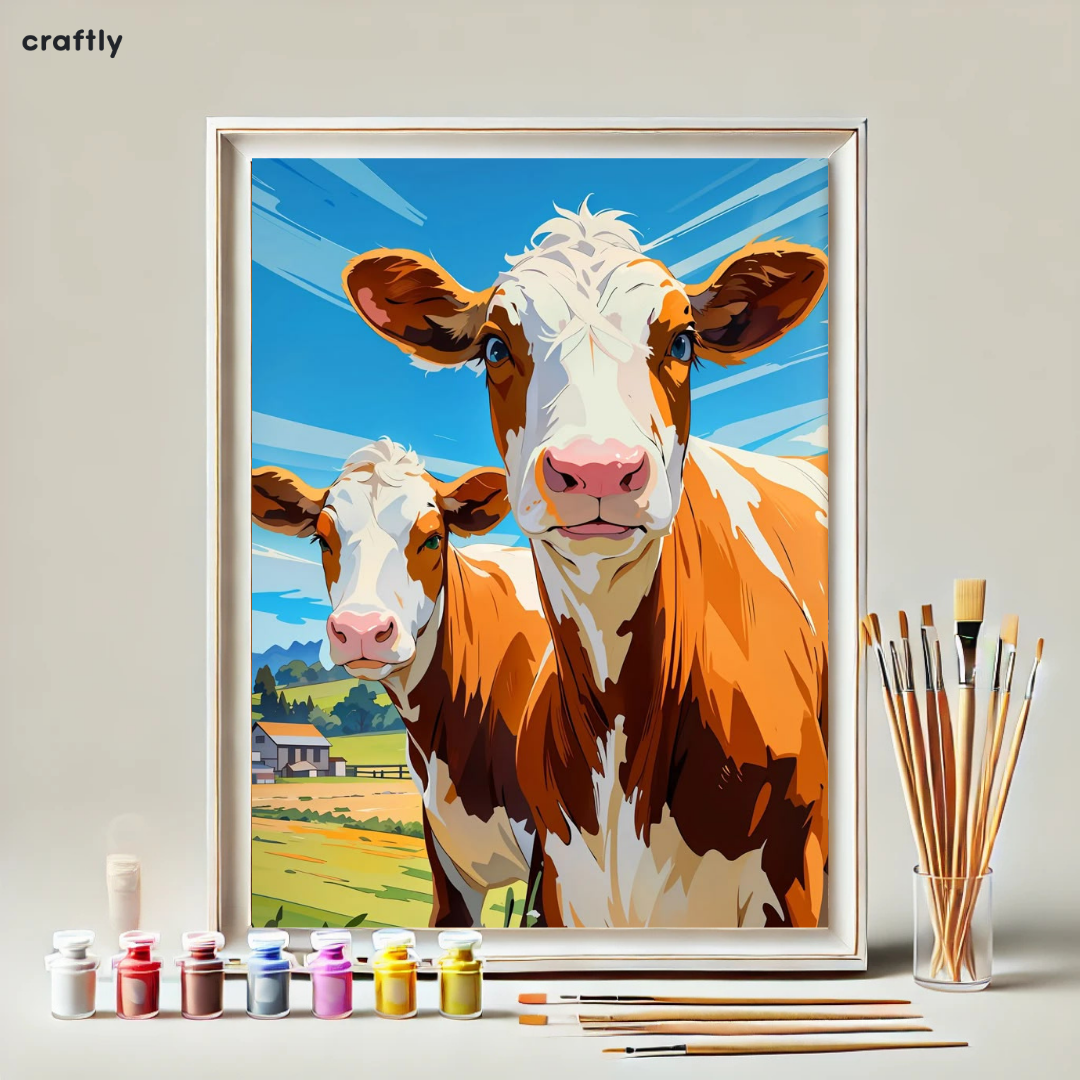 Paint by Numbers – Cows in a Field