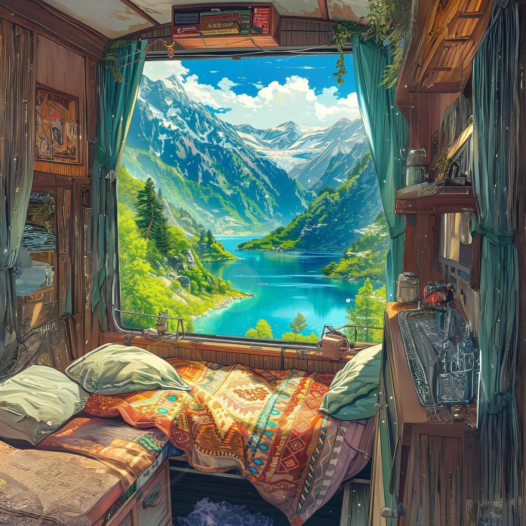 Paint by Numbers – Window to the Mountain Peak