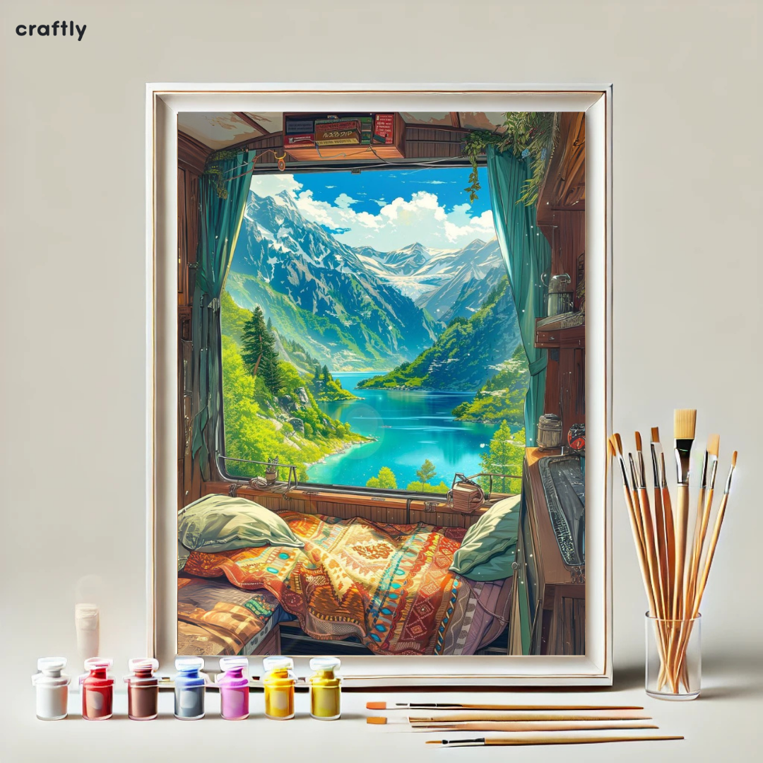 Paint by Numbers – Window to the Mountain Peak