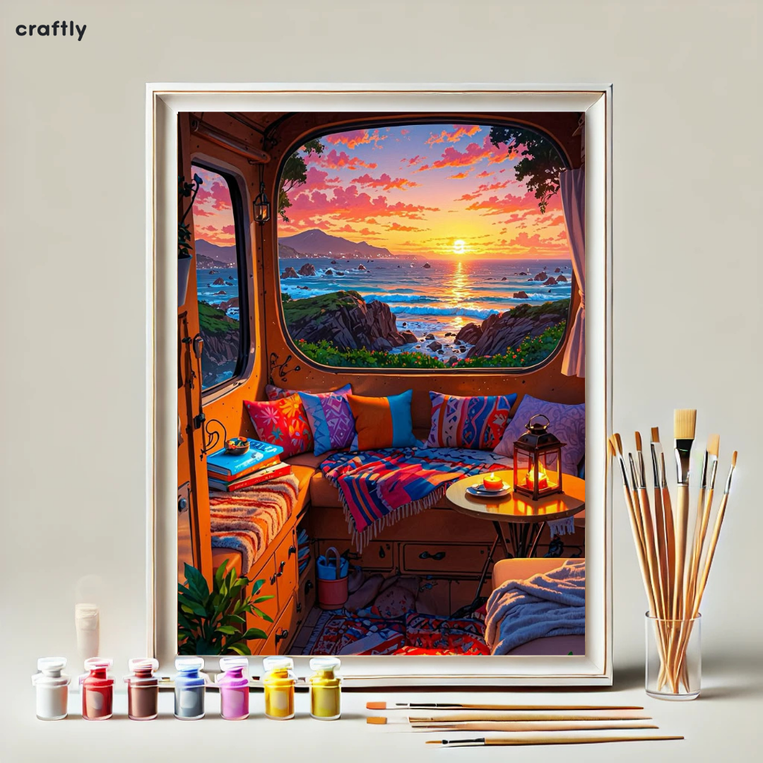 Paint by Numbers – Caravan at Sunset