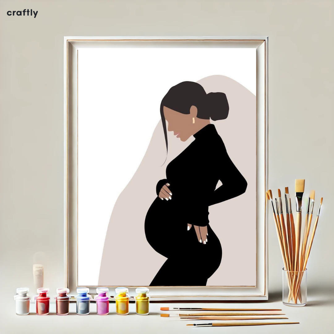 Paint by Numbers – Pregnant Woman in Peaceful Moment