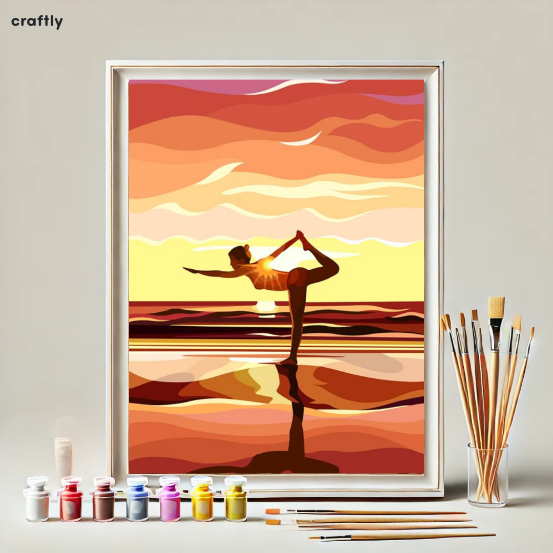 Paint by Numbers – Yoga at Sunset on the Beach
