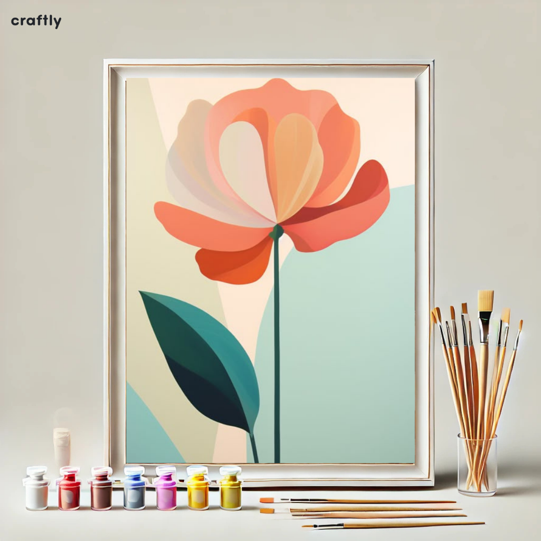 Paint by Numbers – Pastel Abstract Flower