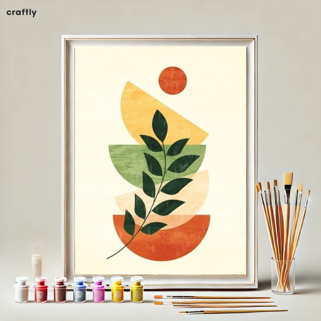 Paint by Numbers – Geometric Design with Natural Elements