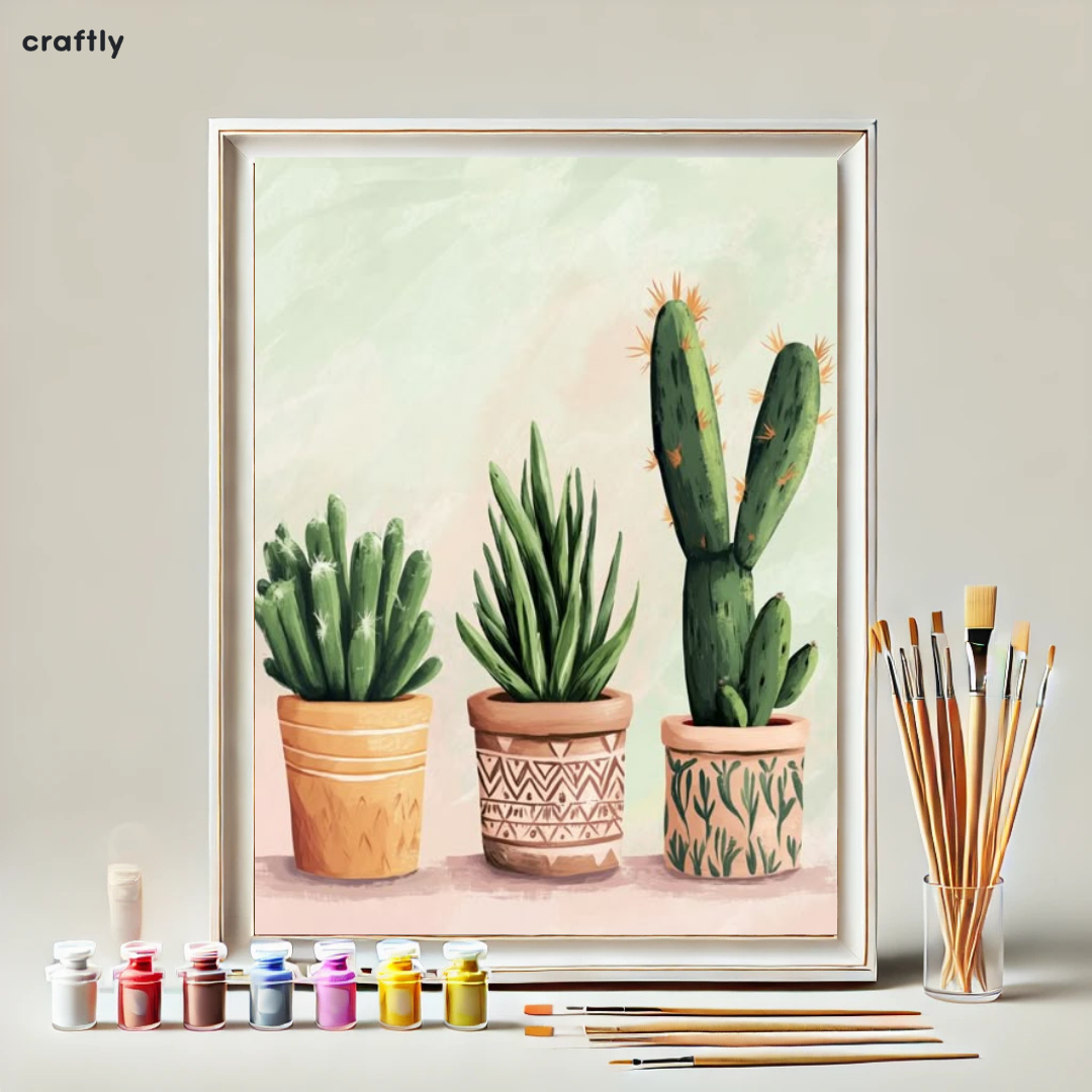 Paint by Numbers – Decorative Cactus Pots