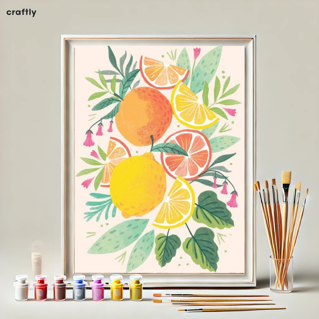 Paint by Numbers – Still Life with Citrus Fruits