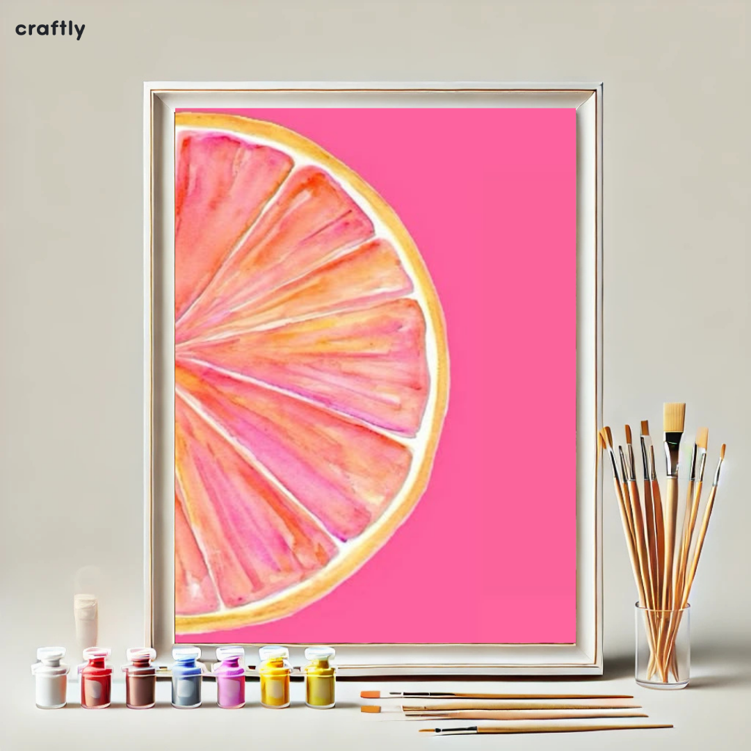 Paint by Numbers – Pink Orange Wedge
