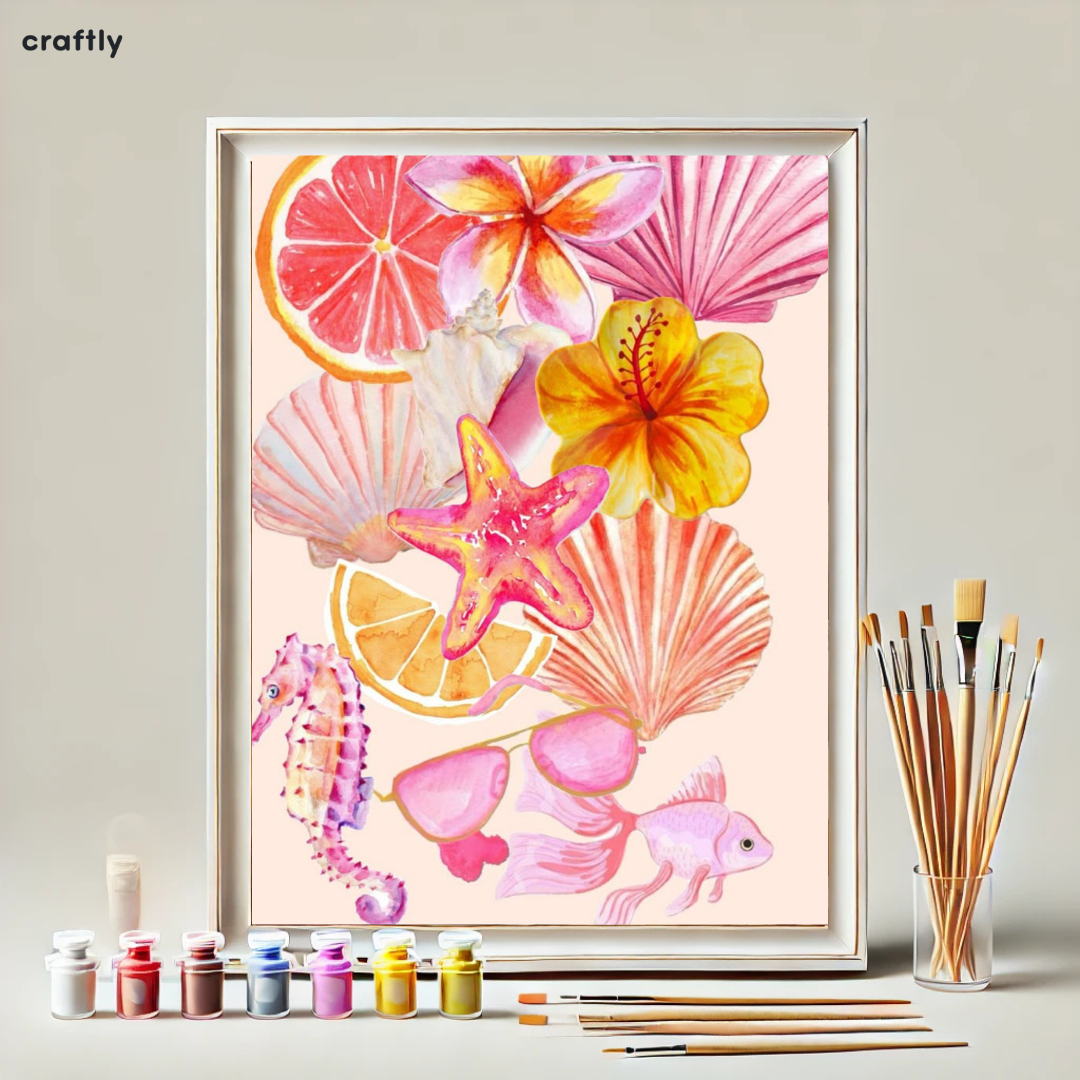 Paint by Numbers – Summer Scene with Tropical Elements