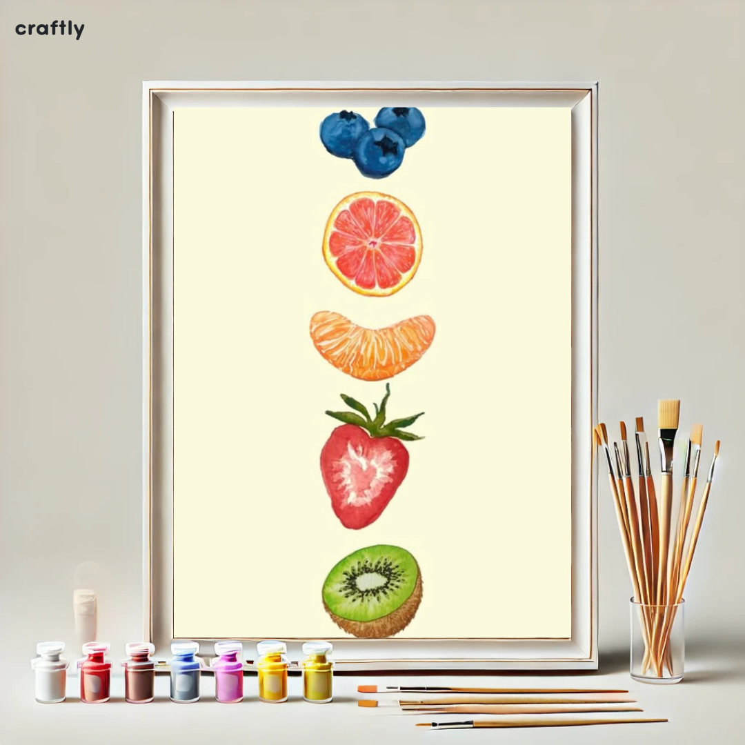 Paint by Numbers – Symmetrical Fruit Arrangement
