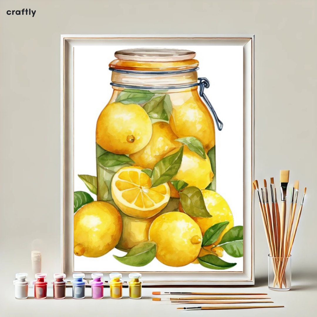 Paint by Numbers – Lemons in a Jar