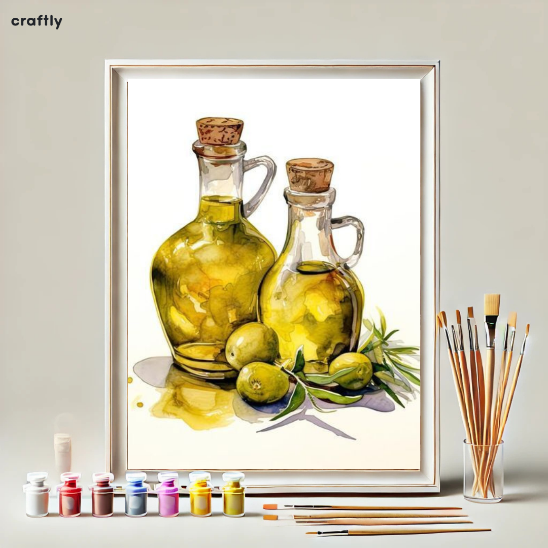 Paint by Numbers – Olive Oil Still Life