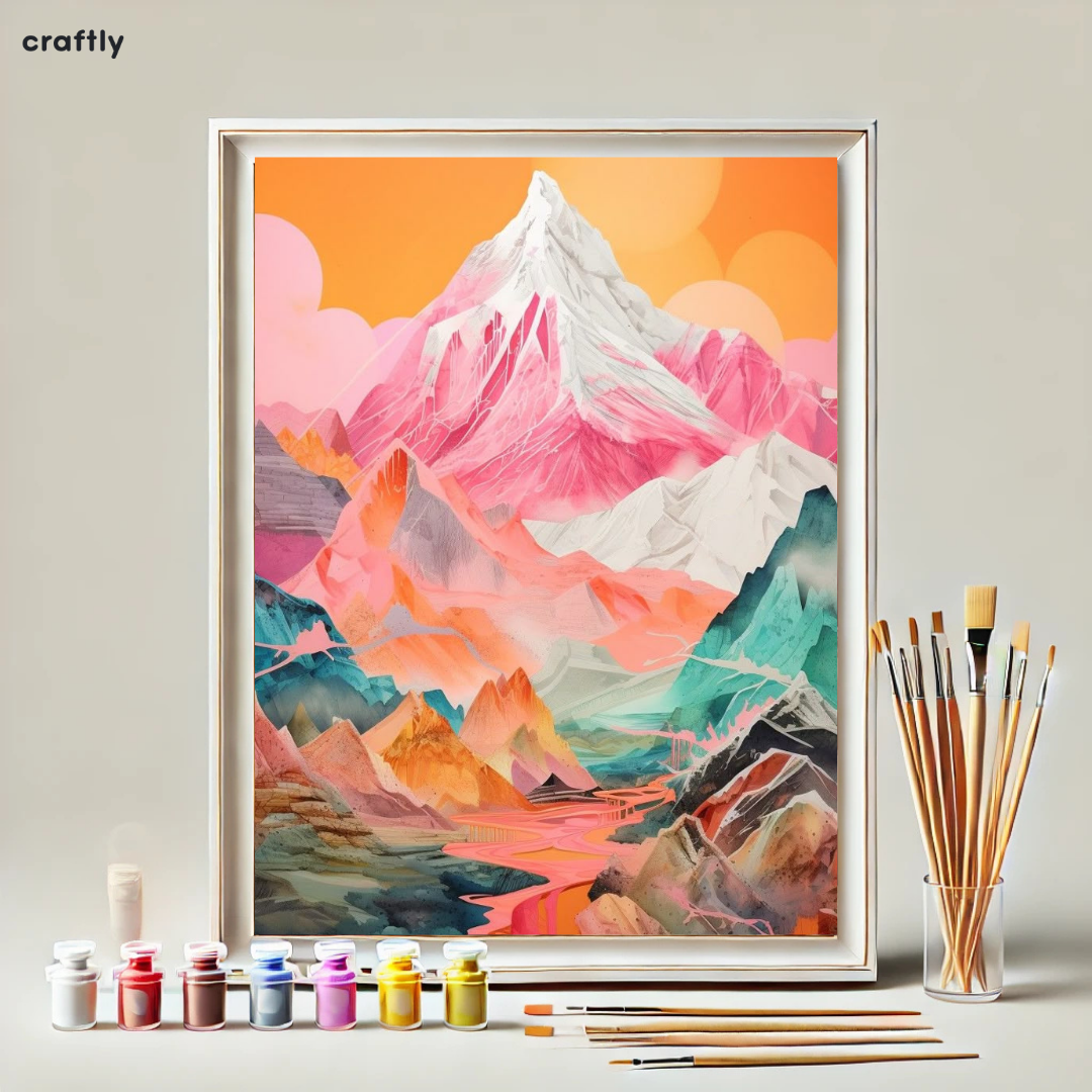 Paint by Numbers – Icy Mountain Landscape