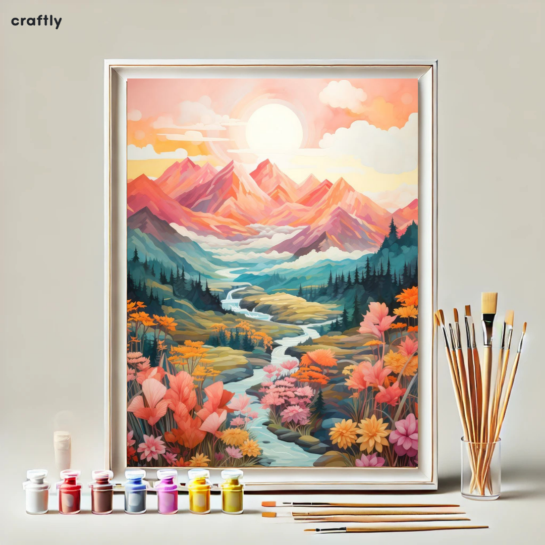 Paint by Numbers – Mountains in Pastel