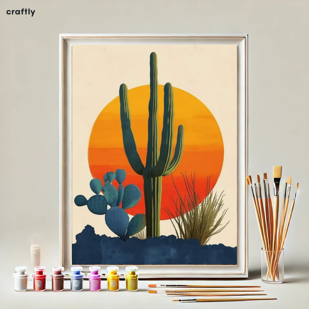 Paint by Numbers – Vibrant Desert Scene