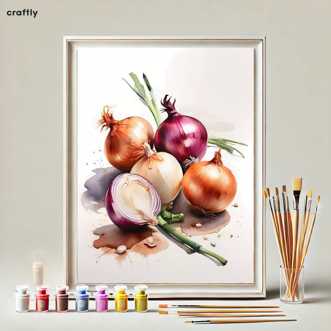 Paint by Numbers – Drawing of an onion