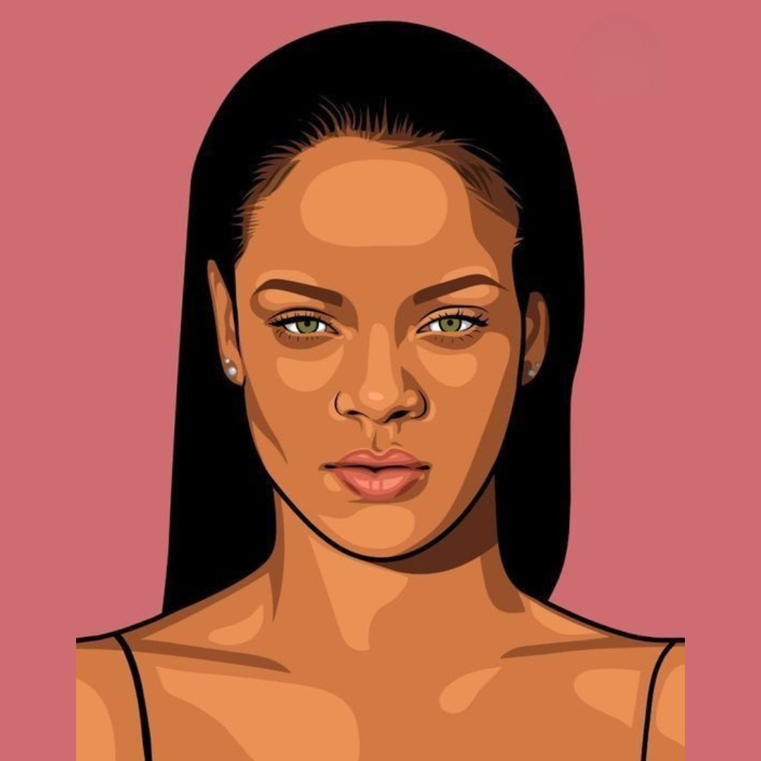 Paint by Numbers – Realistic Portrait of Rihanna