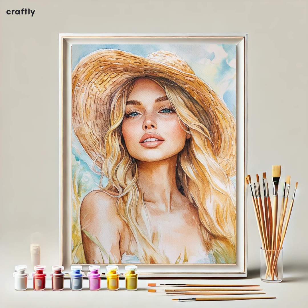 Paint by Numbers – Girl with a Straw Hat
