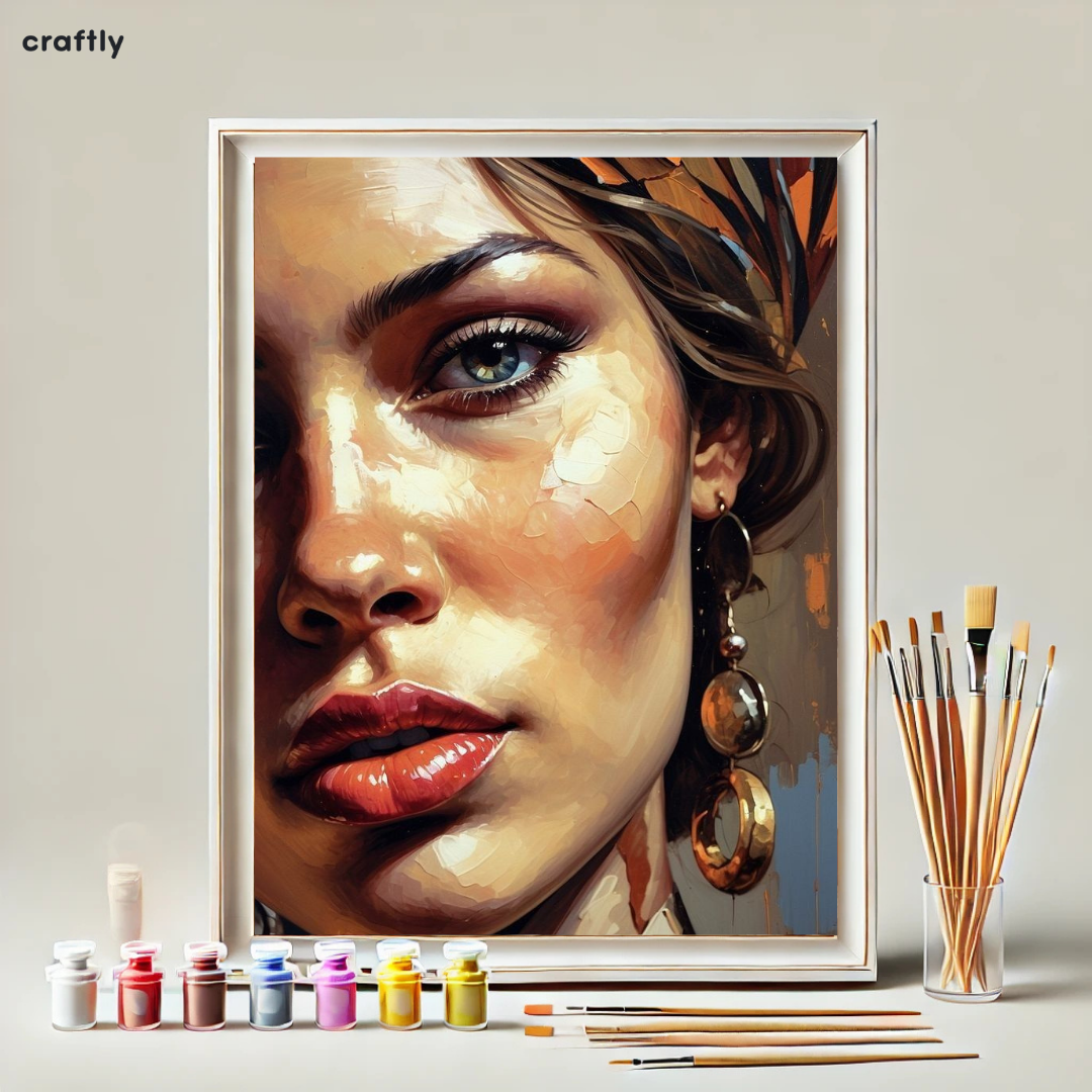 Paint by Numbers – Woman with Large Earrings