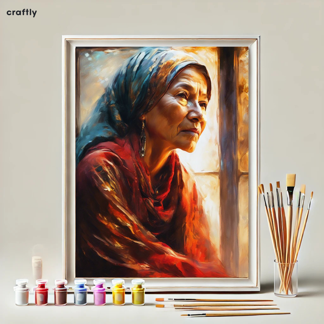 Paint by Numbers – Elderly Woman at the Window