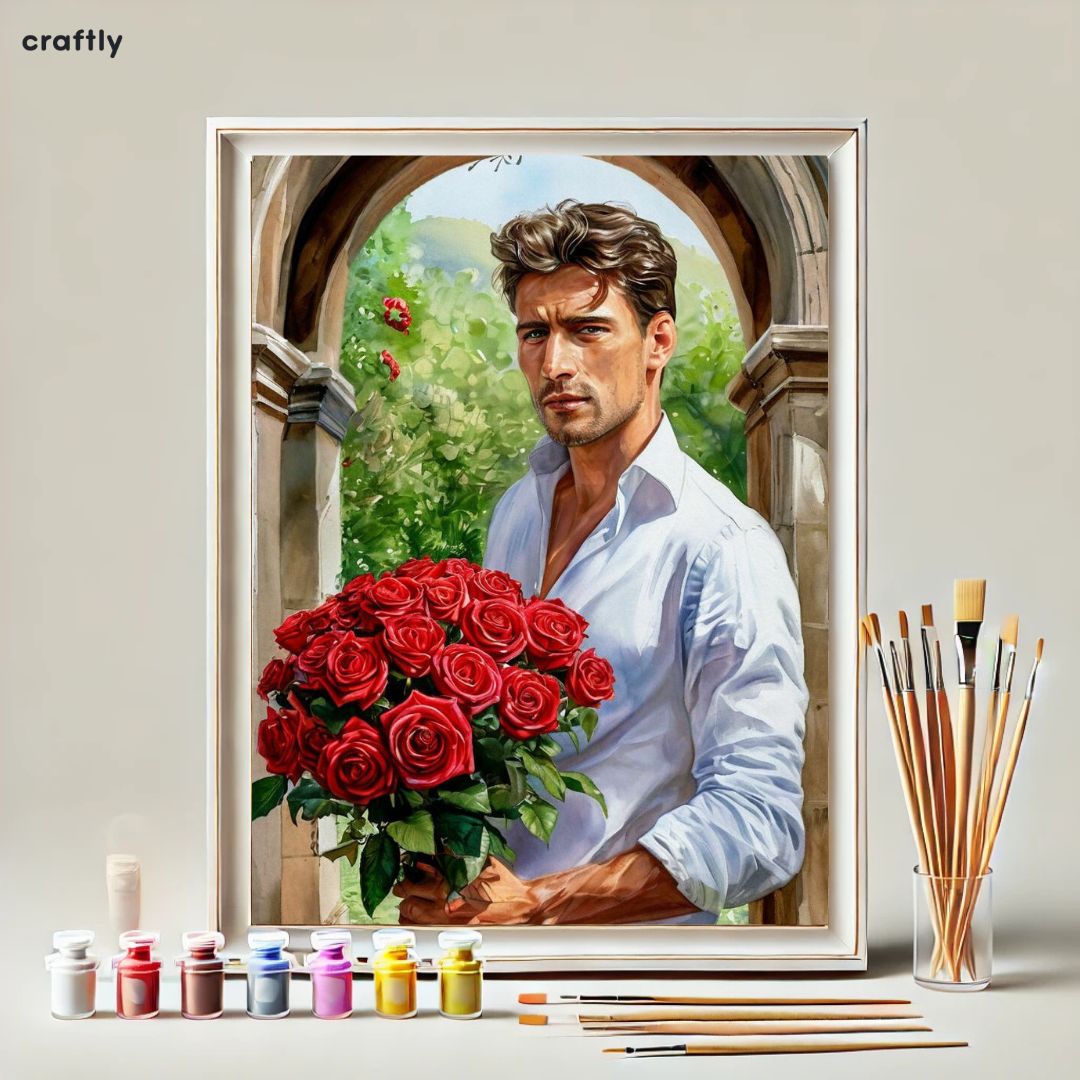 Paint by Numbers – Man with Flowers