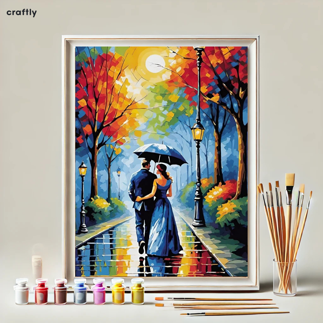 Paint by Numbers – Couple in the Rain