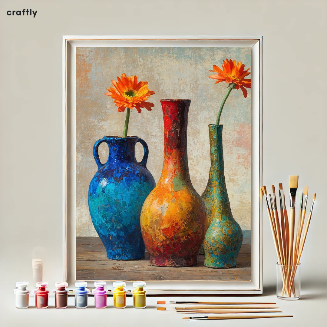 Paint by Numbers – Clay Vase with Flowers