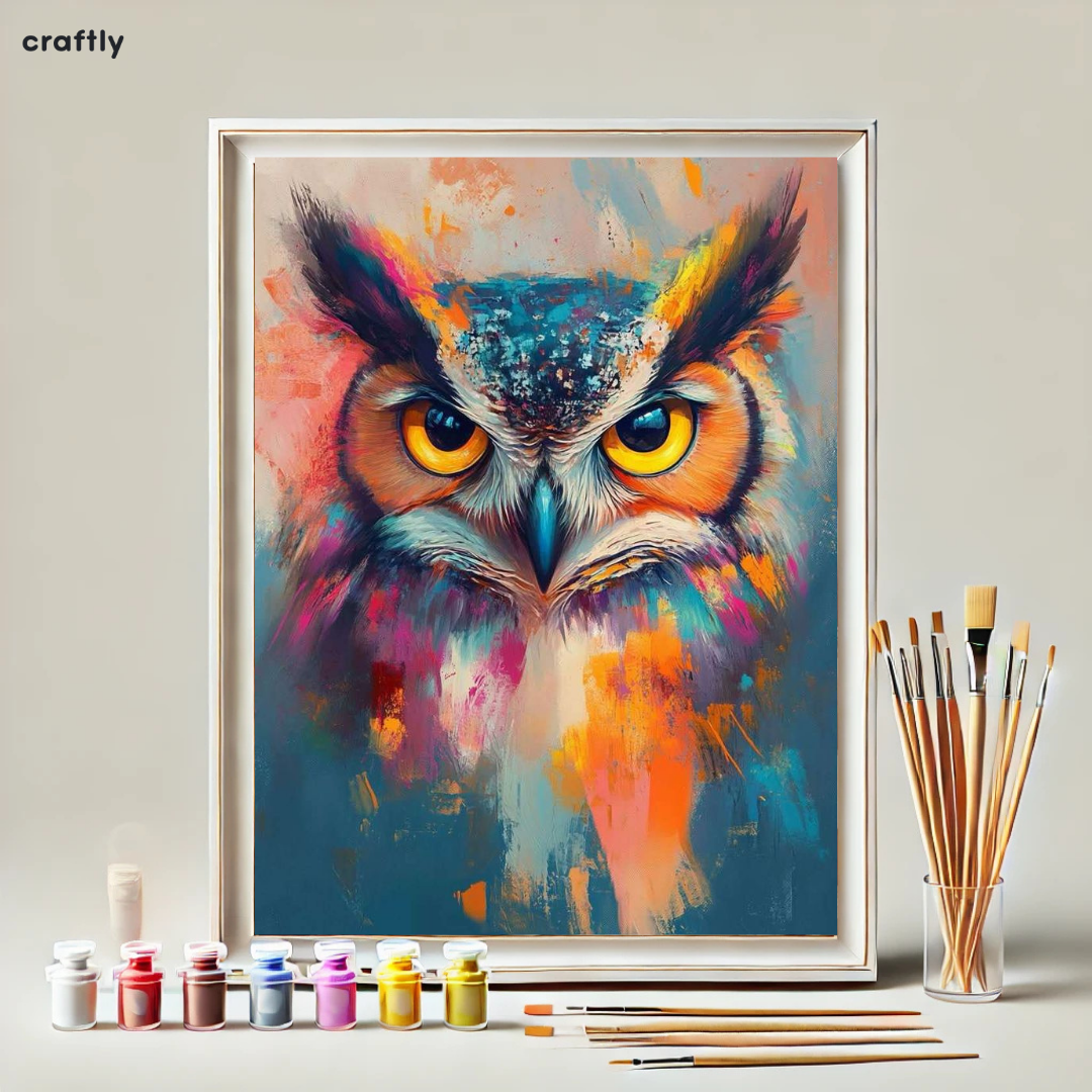 Paint by Numbers – Colourful Owl