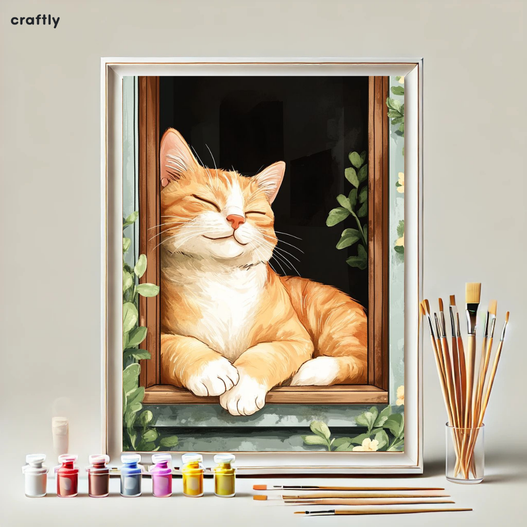 Paint by Numbers – Cat’s Joy on the Balcony
