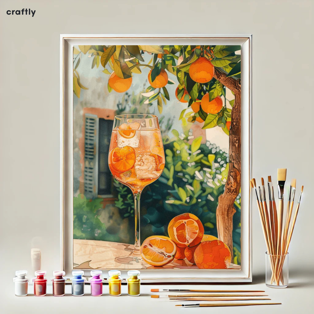 Paint by Numbers – Glass of Oranges