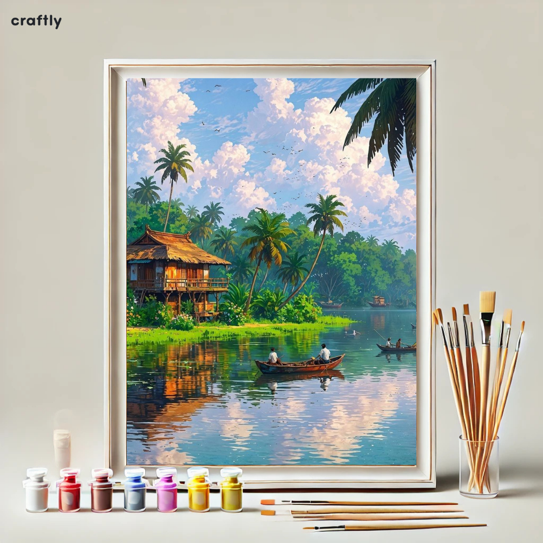 Paint by Numbers – Tropical Cabin