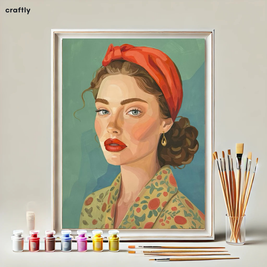 Paint by Numbers – Woman with Red Bandana