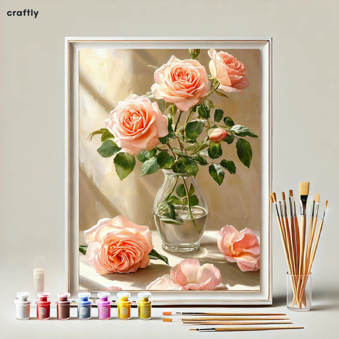 Paint by Numbers – Roses in Sunlight