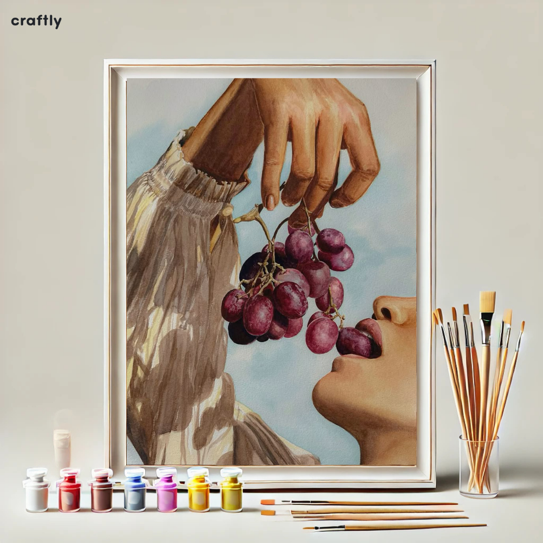 Paint by Numbers – Woman Eating Grapes