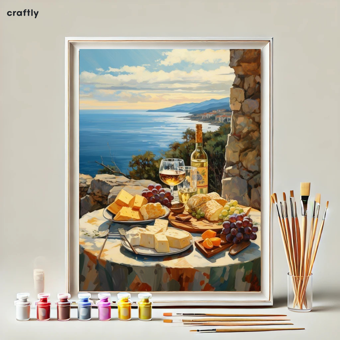 Paint by Numbers – Cheese Picnic by the Sea