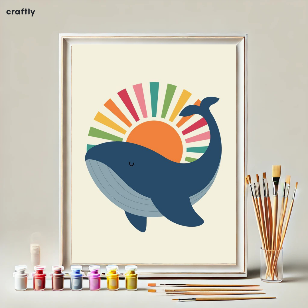 Paint by Numbers – Whale with Sun