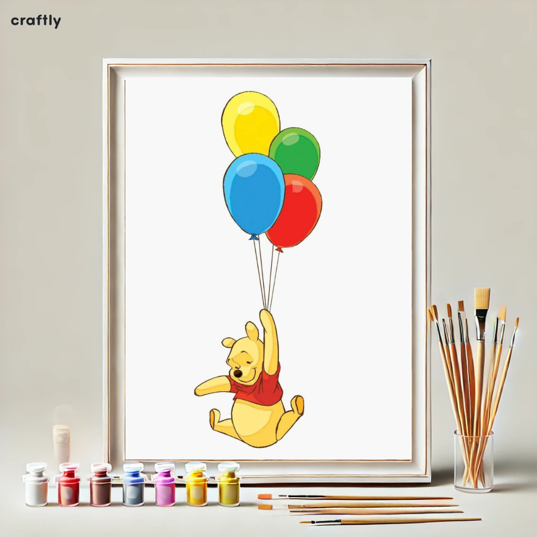 Paint by Numbers – Winnie the Pooh with Balloons