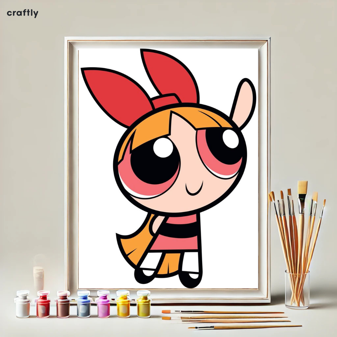 Paint by Numbers – Bubbles from the Powerpuff Girls