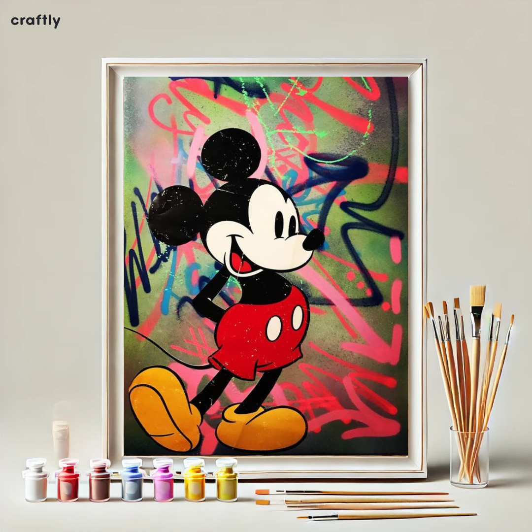 Paint by Numbers – Mickey in Colourful Graffiti