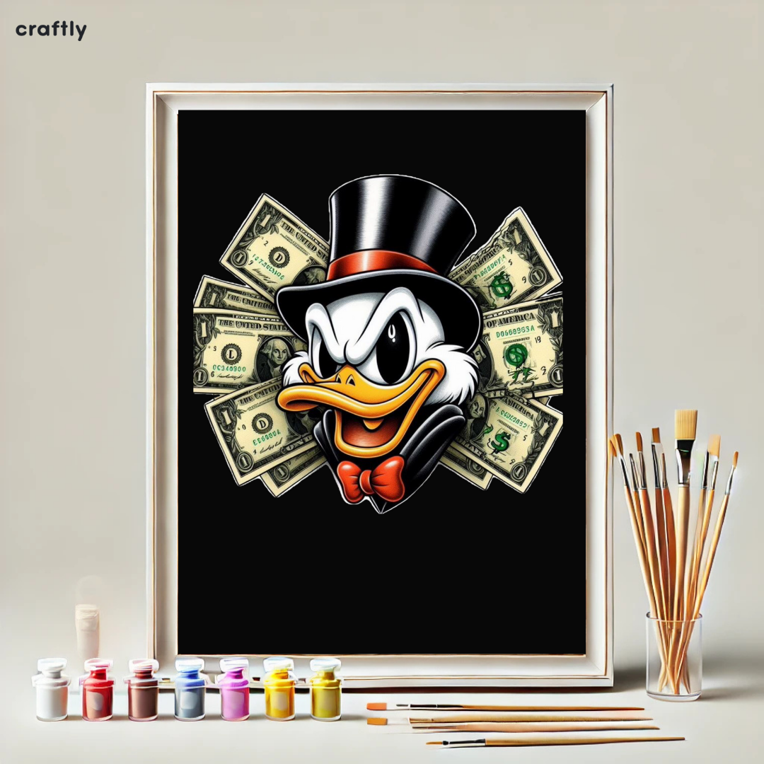 Paint by Numbers – Donald Duck with Money